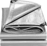 Tarps Heavy Duty Waterproof,Durable,Water Resistant,Weather Resistant-16 Mil Thick Polyethylene,with Grommets,for Roof Pool Boat Patio Camping