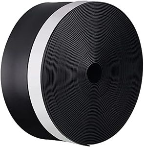 LLPT Weather Stripping Silicone Door Seal Strip 2.2” x 26 Feet Black Weather Stripping Tape with Adhesive for Door Sealing Window Gap to Block Cold or Hot Air Leaking in Room (WB226)