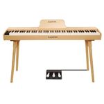 Kadence DP01 Weighted 88 Key Portable Digital Piano with Wooden Stand Natural, Power Adapter, Triple Pedal and MIDI Connecting