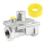 TEENGSE Natural Gas Pressure Regulator, 3/4" FNPT Thread Gas Propane Pressure Regulator, Adjustable LPG/NG Grill Regulator for NG/LPG Applications