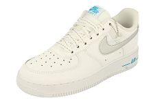 NIKE Air Force 1 07 Mens Trainers DR0142 Sneakers Shoes (UK 9 US 10 EU 44, White Metallic Silver 100)