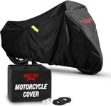 Badass Moto Ultimate Motorcycle Cover For Harley Davidson Street Glide Cover, All Season Harley Motorcycle Cover Waterproof Outdoor Storage Cover For Harley Davidson Bike Cover Road Glide. Large