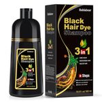 Black Hair Dye Shampoo for Gray Hair, Semi-Permanent Hair Color Shampoo for Women and Men, 500ml