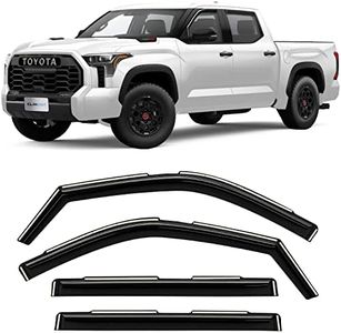 CLIM ART in-Channel Incredibly Durable Rain Guards Compatible with Toyota Tundra 2022-2024 CrewMax, Original Window Deflectors, Vent Window Visors, Vent Deflector, 4 pcs. - 619019