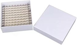 Scienfocus lab Cardboard Freezer Box - White/81 Place,Water and Ice Resistant Coating,For storing 1.5-2.0 mL cryovials(Pack of 6)