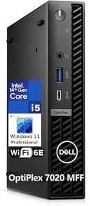 Dell OptiPlex 7020 MFF Mini PC 7000 Micro Form Factor Business Desktop Computer, 14th Gen Intel 14-Core i5-14500T (Beat i7-13700T), 16GB DDR5 RAM, 512GB PCIe SSD, WiFi 6E, KB and Mouse, Windows 11 Pro