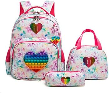 HTgroce Mochila Escolar Infantil para Niños, Pop it, Mochila para Escuela Primaria Kindergarten