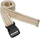 Premium Patient Transfer/Walking Gait Belt with Plastic Quick Release Buckle - Beige 72"L x 2"