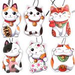 Thyonta 6 Pcs Cute Kawaii Car Air Fresheners for Women, Stylish Rearview Mirror Pendants, Perfect Gifts for Female Drivers