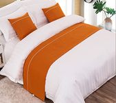 GZQIAWY Bedspreads Bed Runner Throw Bedding Single Queen King Bed Cover Towel Home Hotel Decorations,orange,50 X 260cm (Bed Scarf Only)