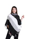 Women's Winter Poncho for Office Wear, Designer Style, Winter Ponchu for Women (in, Alpha, XL, Regular, Black)