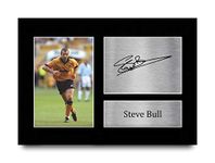 HWC Trading Steve Bull Wolves Printed Memorabilia Signed Autograph Photograph Display for Football Fans and Supporters - A4