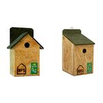 Nature Forever House Shaped Sparrow and Tit Nest Box, Brown & Sparrow and Tit Nest Box, Brown