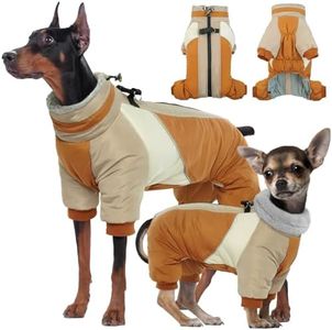 Kuoser Dog Winter Coat Waterproof Warm Jacket, Soft Fleece Lined Puffer