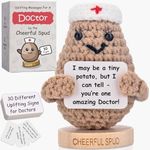 Got you a little something Doctor Gifts - Cute Crochet Positive Potato with 30 Cute Appreciation Signs for Doctors - Fun Gift for Doctors, Bulk Staff Appreciation Gift - Crochet Potato for Doctors