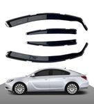 Haibak Wind Deflectors Set Compatible With Vauxhall Insignia MK2 Saloon 2009-2017 4 Door 4PC Tinted in Channel Fitment