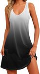 Womens Summer Dresses 2025 Casual V Neck Sleeveless Sundresses Flowy Beach Boho Tank Dress with Pockets
