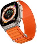 Alpine Loop for Apple Watch Band 41mm 40mm 38mm, iWatch Bands Nylon Sport Strap Women Men G-Hook Bracelet Replacement Wristband for Apple Watch Series 9 8 7 6 5 4 3 2 1 Series SE, Orange