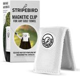 Stripebird - Magnetic Clip for Any Towel (White) - Highest Strength Magnet - Golf Towel Magnet - Magnetic Golf Towel - Removable from Towels - Magnet Golf Towel - Magnetic Golf Towels for Men