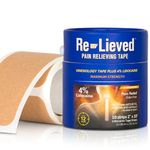 Re-Lieved 4% Lidocaine Maximum Strength Pain Relief Wrap — Relieves Back Pain, joints and Muscle Pains — Superior Sticking, Aluminum-Free Water Resistant, and USA Made — 2" x 10" Strips