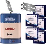 Razor Disposal Container + 500 Single Edge Razor Blades, for Barbershops and Home Use, for Frequent Blade Replacement and Safe Storage Blades