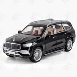 VARIYA ENTERPRISE® 1/24 Big Mercedes Maybach GLS600 Toy Car Metal Pull Back Diecast Car with Openable Door and Sound Light, Gifts Toys for Kids【 BLACK 】