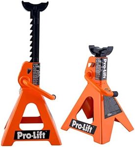 Pro-Lift Double Pin Jack Stands – Heavy Duty 2 Ton in Pair with Ratchet Bar and Mobility Pin Design