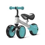 Kinderkraft Balance Bike Cutie, Lightweight Kids First Bicycle, Baby Walker, Trike, No Pedals, Steel Solid Frame, with Ajustable Seat, for Toddlers, from 1 Year Old to 25 kg, Turquoise