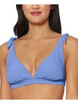 Jessica Simpson Women's Mix & Match Solid Set Swimsuit Separates Bottom, Shadow Triangle Bikini Top, Large