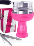 M. ROSENFELD Pink Hookah Bowl Set Silicone – Premium Shisha Bowl Phunnel Hookah Bowl Pink for Smoking with Hookah Tongs & Heat Management Charcoal Holder with Cover HULI