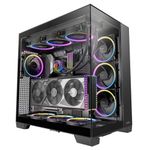 Antec C8, Fans not Included, RTX 40 Compatible, Dual-Chamber, tooless Design, Type-C, 360mm Radiator Support, Seamless Tempered Glass Front & Side Panels, High Airflow Full-Tower E-ATX PC Case