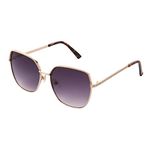 NINE WEST Women's Cheri Sunglasses, Gold, 59 mm