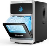 EUHOMY LunaArc™ Crescent Ice Maker Countertop, 3 Ice Cube Sizes, Auto Deep Cleaning & Timer, Portable Ice Maker Machine for Party/Bar/Home/Office