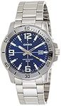 Casio Men's Diver Style Stainless Steel Watch (Model: MTPVD01D-2BV) (Blue Dial), Silver-Tone, Quartz Watch