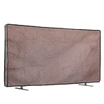 kwmobile Dust Cover for 65" TV - Linen TV Display Protector for TVs - Protect Your TV Screen - Dark Brown