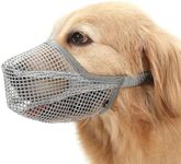 Dog Muzzle,6PC Adjustable Mesh Soft Dog Muzzle,Breathable Dog Mask Prevent Eating Biting Barking Dog Mouth Cover for Small Medium Large Dogs(Grey L)