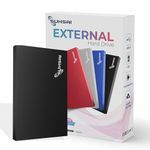 SUHSAI 250 GB External Hard Drive USB 2.0 Portable HDD Storage and Backup Hard Disk Memory Expansion - Ultra Slim 2.5" Harddrive Compatible with PC, MAC, Laptop, Desktop Computer, Chormebook (Black)