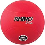 Champion Sports Rubber Medicine Ball, Red, 9 kg