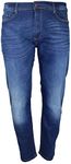 D555 Mens Ambrose King Size Tapered Fit Stretch Jeans (UK Size: 50R) (Vintage Blue)