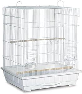 Prevue Pet Products Square Top Parakeet Cage, White