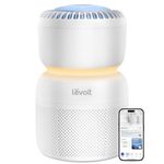 Levoit Air Purifiers for Bedroom Home with HEPA Filter, White Noise Sound Machine and Blue Light-Free Night Light Support Better Sleep, AHAM VERIFIDE, 5 Air Quality Monitor, Smart WiFi, Sprout