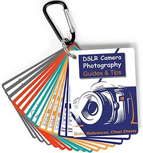 DSLR Cheat Sheet for Canon, Nikon, Sony, Camera Accessories Quick Reference Cards Photography Guides & Tips: Settings, Exposure, Modes, Composition, Lighting etc 4×3 inch