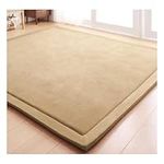 Soft Tatami Mat 79 X 110 Inch Area Rug Pad Non-Slip Memory Foam Carpet Large Playmat, Anti-Skid Living Room Bedroom Mat(Size:200X280CM,Color:Khaki)