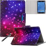 Universal Case for 9-10.5 inch Tablet, Newshine Stand Folio Case Protective Cover for 9" 10.1" Touchscreen Tablet, with Multiple Viewing Angles, Card/Cash Pocket - Purple Twinkle