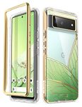 i-Blason Cosmo Series Case for Google Pixel 6 (2021), Slim Full-Body Stylish Protective Case without Built-in Screen Protector (GreenFly)