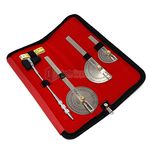 IS IndoSurgicals Goniometer with Knee Hammer and Measuring Tape -Set of 3