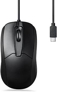 Perixx PERIMICE-209C USB Type C Wired Optical Mouse - 5.9 Ft Cable - 1000 DPI - Black, (11994)