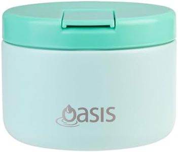 Oasis Stainless Steel Double Wall Insulated Food Flask with Quick Release Lid 300 ml - Mint