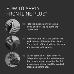 Frontline Plus Flea & Tick Treatment for Cats – 3-Pack