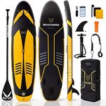 Inflatable Stand Up Paddle Board 10'6"×32"×6" SUP Package with Non-Slip Deck, Pump, Paddle, Leash, Waterproof Backpack for Youth & Adult